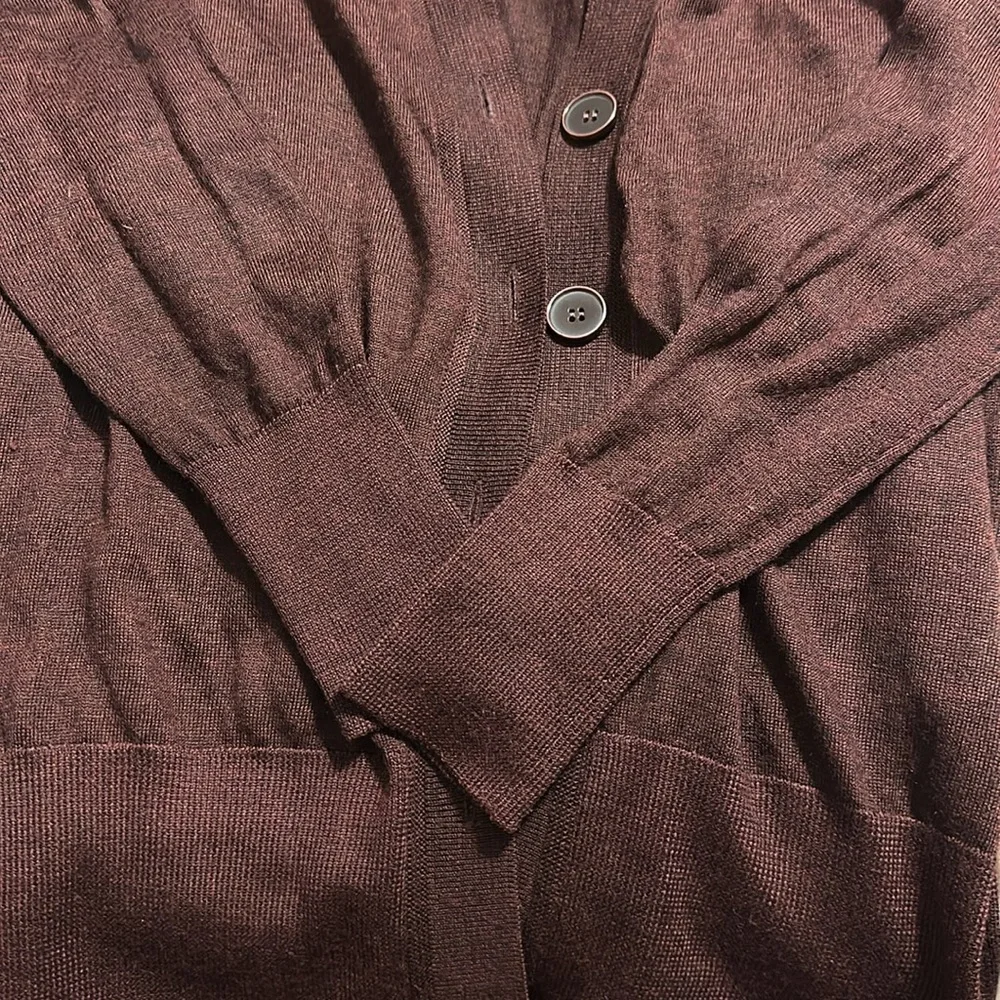 Loft - Maroon L/S Cardigan - Small - Picture 3 of 4